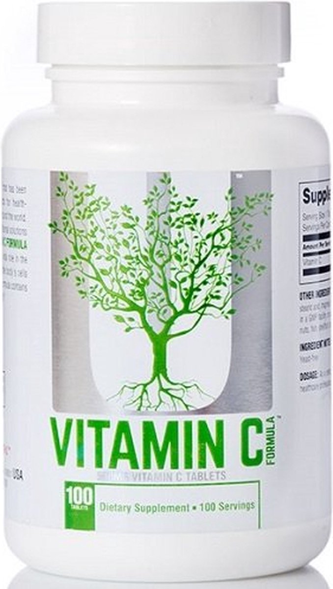 Universal Nutrition Vitamin C Formula, 500mg - 100 tablets