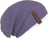 Knit Factory Coco Gebreide Muts Dames - Sloppy Beanie - Violet - One Size