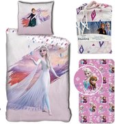 Disney Frozen Dekbedovertrek Elsa - Eenpersoons - 140 x 200 cm - Polyester , incl. Frozen hoeslaken 90x200 x25 cm