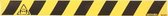 Tarifold vloersticker, houd 2 meter afstand (ook voor ruwe vloer), ft 80 x 8 cm, geel/zwart