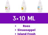 Geurolie set voor cosmetica "Mix"  / Voor Gietzeep - CP zeep - Producten voor bad en lichaam - Kaarsen - Parfumerie producten – Huisparfum / 3 × 10 ml
