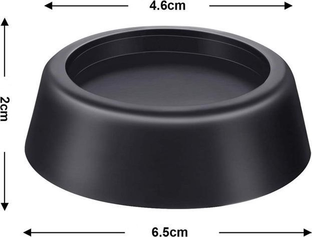 Trillingsdempers Wasmachine & Droger – Set van 4 stuks – Zwart - Wasmachine Geluidsdempers / Vibratiedempers – Pads / Voetjes – Antislip rubber - Extra dik — afbeelding 4