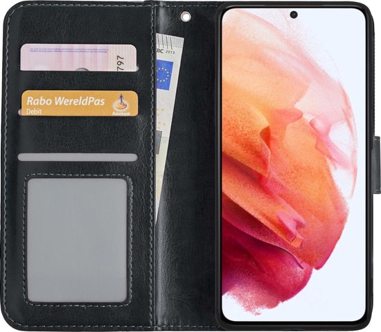 Samsung S21 Plus Case Book Case Cover - Samsung Galaxy S21 Plus Case Case Wallet Cover - Samsung S21 Plus Case Wallet Case Cover - Zwart