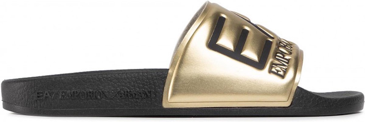 armani slippers goud