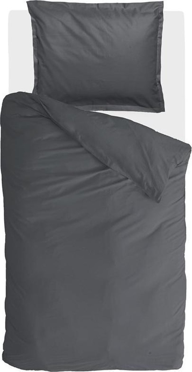Walra Dekbedovertrek Vintage Satin - 135x200 - 100% Katoen - Antraciet