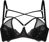 Hunkemöller Dames Lingerie Niet-voorgevormde beugel bh Anna - Zwart - maat D80