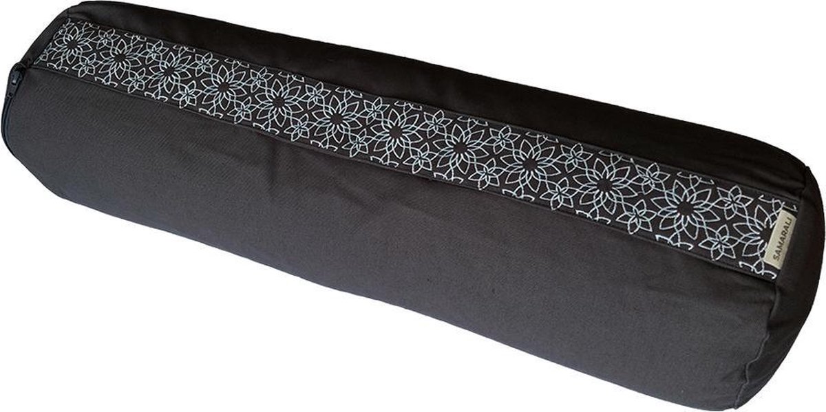 Samarali Yoga Bolster – Extra stevige ondersteuning, 100% biologisch katoen, 20x60 cm, 3.5 kg, dubbele hoezen, GOTS-gecertificeerd