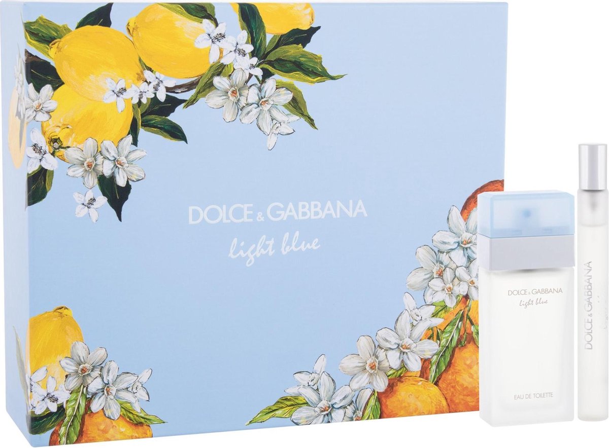 Goedkoopste Dolce & Gabbana Light Blue Giftset - 25 ml eau de toilette spray 10 ml eau de toilette tasspray - cadeauset voor dames