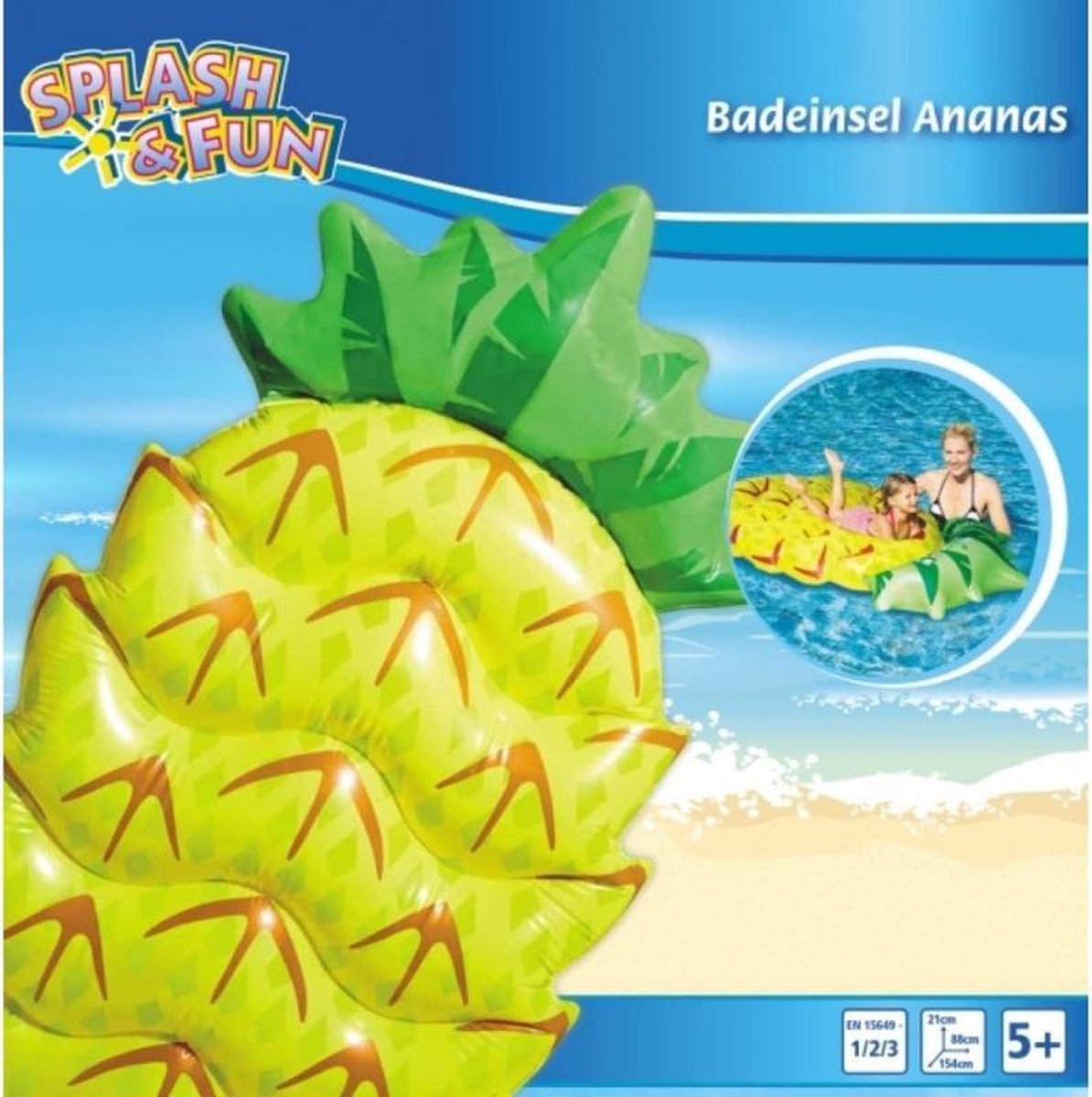Opblaasbare Ananas Luchtbed 154cm