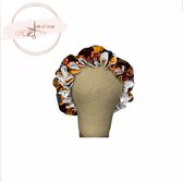 Hairbylordina -Bonnet - Slaapmuts - Hoofddeksel - Satijn - African print