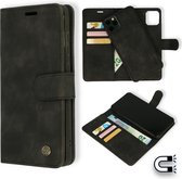 iPhone 12 Pro Max Hoesje Charcoal Gray - Casemania 2 in 1 Magnetic Book Case
