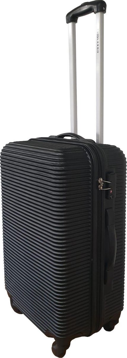 Medium Reiskoffer - TSA Douane Slot - ABS 59Liter - Hardcase - 4 Zwenkwielen - Reistrolley - Lichtge