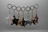 Sleutelhanger Pailletten Ster - Diverse kleuren