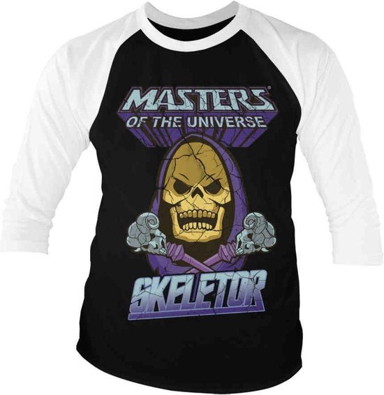 Masters Of The Universe Raglan top -L- Skeletor Zwart/Wit