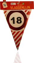 3BMT Vlaggetjes 18 jaar - decoratie slingers 18 jaar - 3 meter