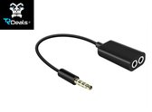 TR Deals | Audio splitter ZWART 3.5mm AUX - Luister samen muziek met 1 aansluiting |Geschikt voor iPhone / iPod / iPad / Samsung / Apple
