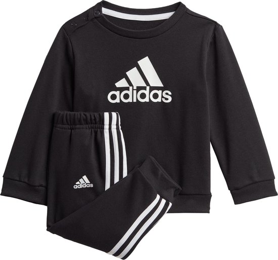 adidas adidas French Terry Trainingspak - Maat 104 - Unisex - zwart - wit |  bol.com