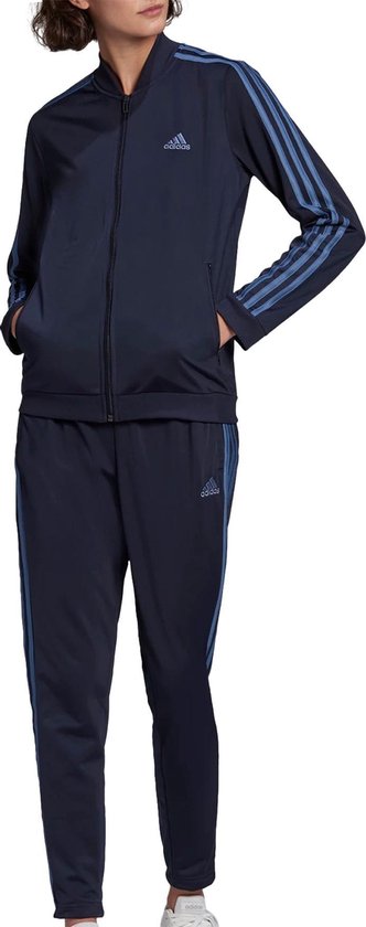 adidas adidas 3-stripes Trainingspak - Maat L - Vrouwen - donkerblauw -  blauw | bol.com