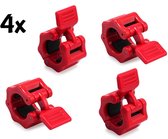 Haltersluiting - 4 stuks - Halterklem - Haltersluiting 30mm - Halterstangsluiter - Halterklemmen 30mm - Barbell Lock - Rapidmeteor®