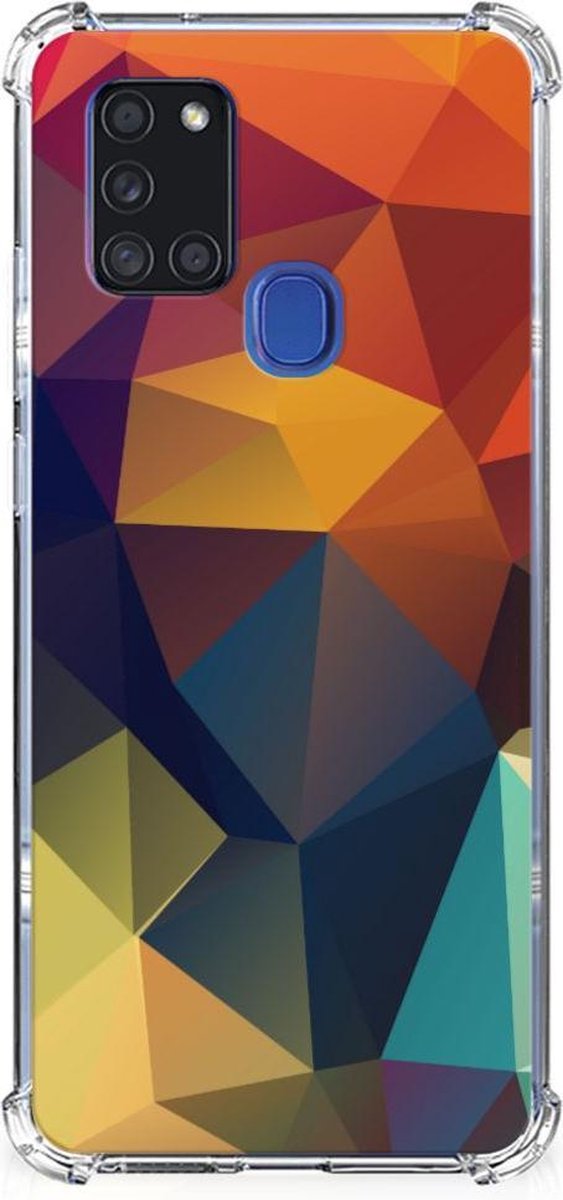 Samsung Galaxy A21s Shockproof Case Polygon Color