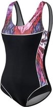 Beco Badpak Lady Collection Dames Polyester Zwart/roze Maat 46