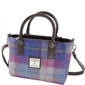 Glen Appin Harris Tweed Handtas Brora Paars met Roze - Made in Scotland