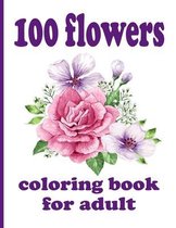 100 flowers coloring book for adult