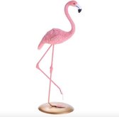 Flamingo op poot - Stijlvolle decoratie voor binnen of in de tuin - 20cm - Decoratief