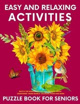 Easy and Relaxing Activities Puzzle Book for Seniors Match the Words Find the odd one out Mazes