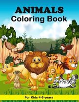 Animals Coloring Book For Kids 4-9 years