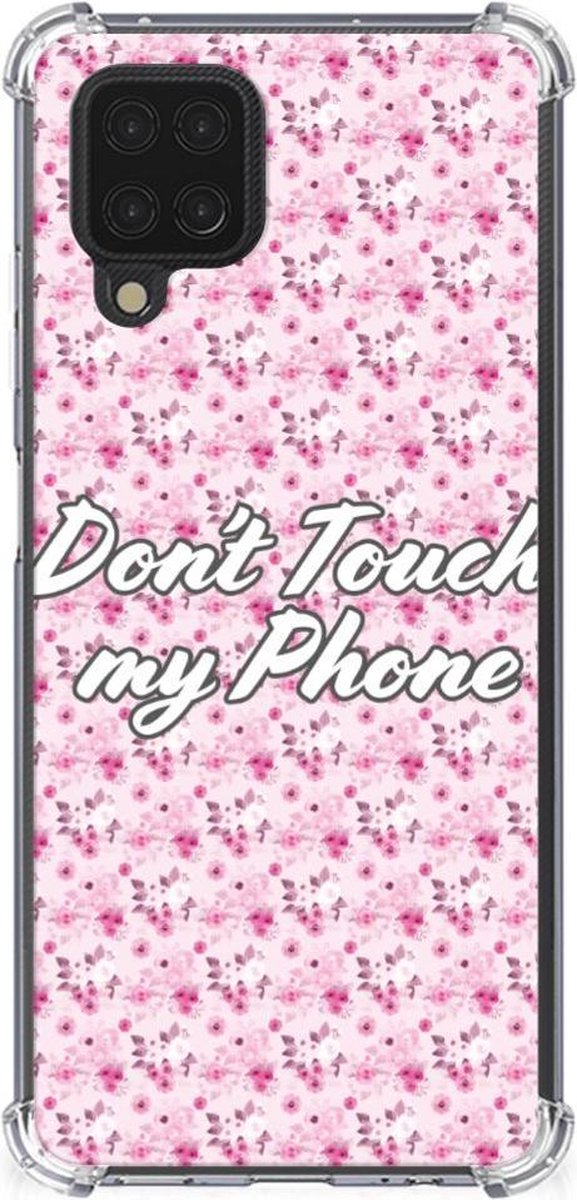 Samsung Galaxy A12 Anti Shock Case Flowers Pink DTMP