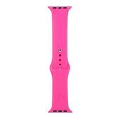 Voor Apple Watch Series 5 & 4 40 mm / 3 & 2 & 1 38 mm siliconen horlogebandje, korte sectie (vrouwelijk) (Barbie roze)