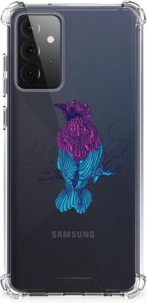 Back Cover voor Samsung Galaxy A72 4G/5G Stevig Bumper Hoesje Merel