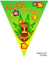 2 stuks Vlaggenlijn Aloha Hawaii , 10 meter, Zomer, Hawaii, Verjaardag, Tropische