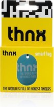 thnx tag - Veilige QR code - Bagage/Kofferlabel/Sleutelhanger - Maat L - Blauw