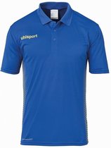 Uhlsport Score Polo Shirt Kind Azuur Blauw-Limoen Geel Maat 140