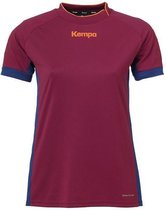 Kempa Prime Shirt Dames Donker Rood-Diep Blauw Maat M