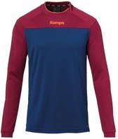 Kempa Prime Longsleeve Diep Blauw- Donker Rood Maat 2XL