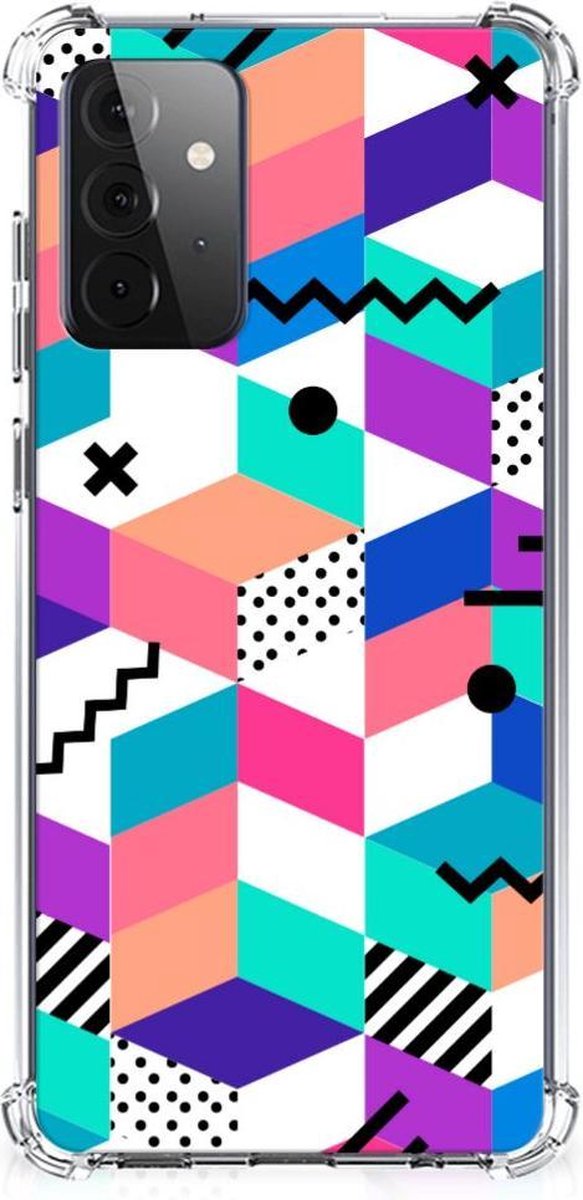 Samsung Galaxy A72 4G/5G Shockproof Case Blokken Kleurrijk