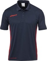 Uhlsport Score Polo Shirt Marine-Fluo Rood Maat 2XL