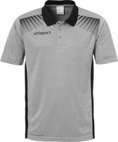 Uhlsport Goal Polo Shirt Donker Grijs Melange-Zwart Maat S