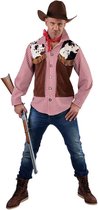 Magic Design Verkleedvest Cowboy Polyester Bruin/rood Mt Xl