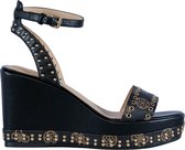 GUESS Noldo Sandalo Dames Sandalen -  Zwart/Bruin -  Maat 39