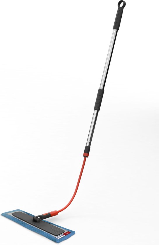 Nordic Stream innovatieve Flexibel Vloerwisser  - telescopisch verstelbare steel - Microvezeldweil 46 cm wisbreedte. excl. ophang knop