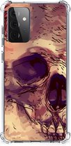 Anti Shock hybrid Case Geschikt voor Samsung Galaxy A72 4G/5G Telefoonhoesje met doorzichtige rand Skullhead