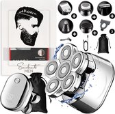 6-in-1 Scheerapparaat Mannen – Trimmer - Sansbeauté® Skull Edition - Nat & Droog - Electric Face Head & Hair Shaver – Hoofd Kaal Scheren - Opzetstukken - Elektrisch