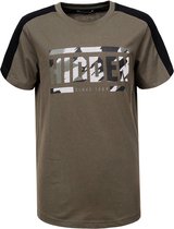 Jongens shirt GLO-STORY maat 134 legergroen