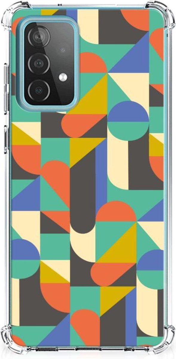 Samsung Galaxy A52 4G/5G Doorzichtige Silicone Hoesje Funky Retro