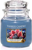 Yankee Candle Bougie parfumée en pot Medium - Delight de mûre et de figue