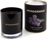 Wonderwick Amber Lavender kaars zwart